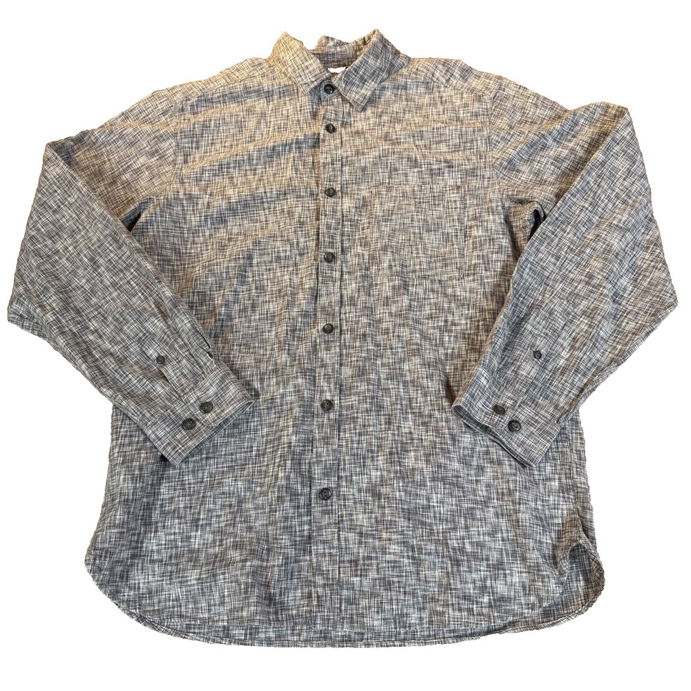 The Territory Ahead Black And White Men's Long Sleeve Large Dress Shirt